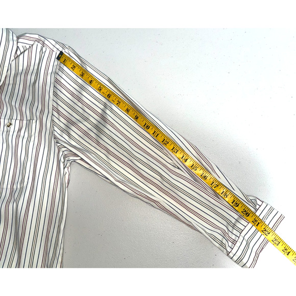 Vintage L.L. Bean Womens 1 0Striped Button Up Shirt Classic Casual Quiet Luxury - Picture 7 of 7